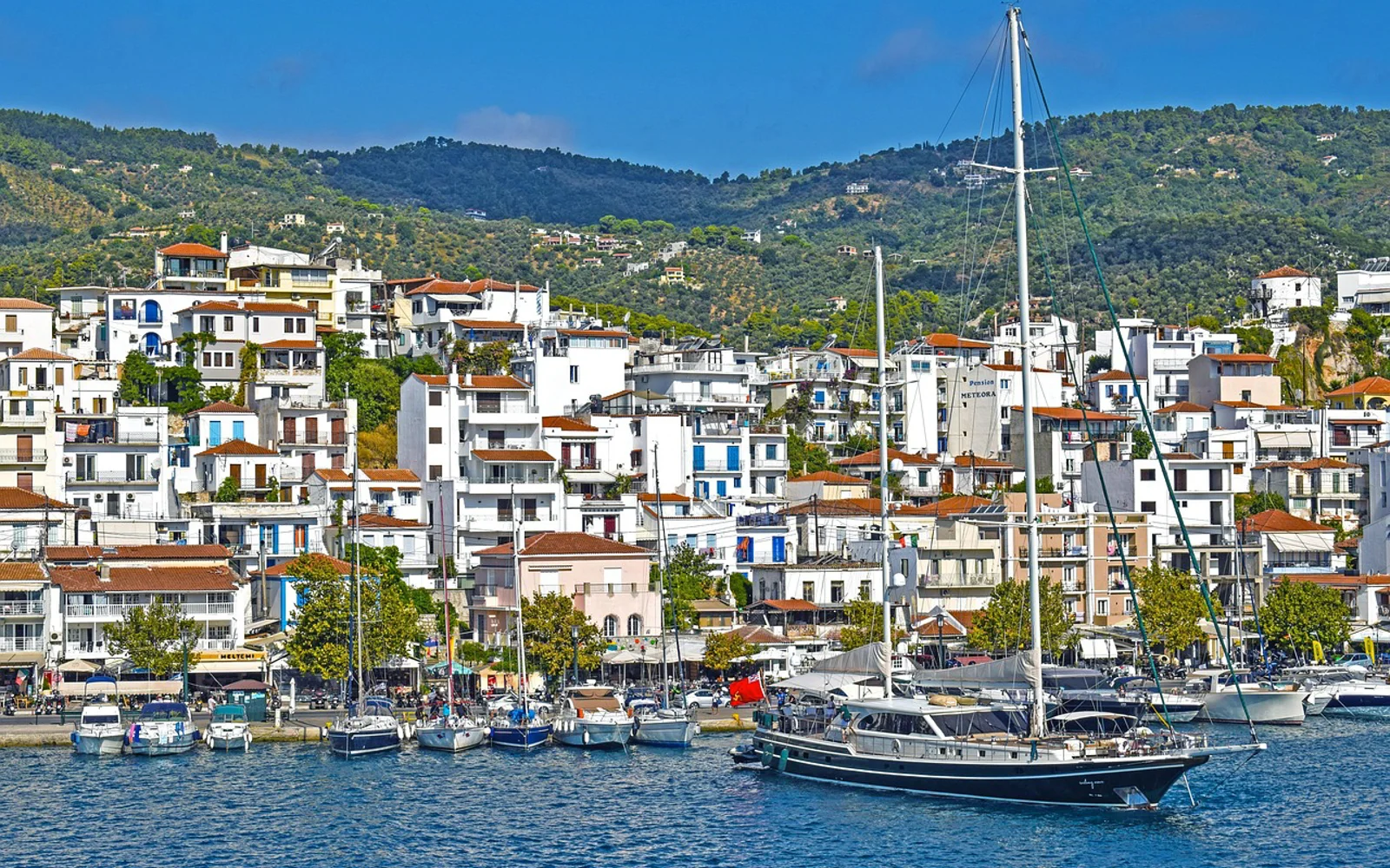 Skiathos town i Skiathos, Greece