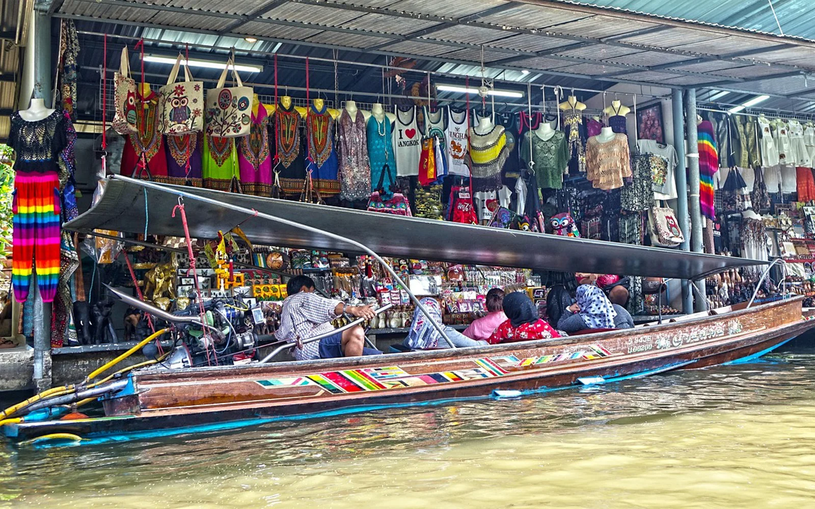 Damnoen Saduak i Bangkok, Thailand