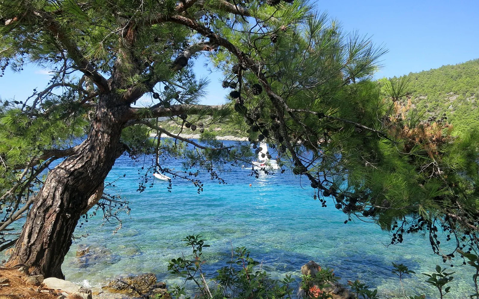 Yahsi Beach i Izmir area, Türkiye